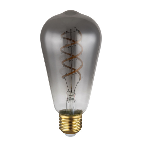 LED žiarovka, sklo dymové, stmievateľná, ø: 64mm, V: 141mm, 1x E27 LED 6.5W 230V, 220lm zdroj, 220lm 6