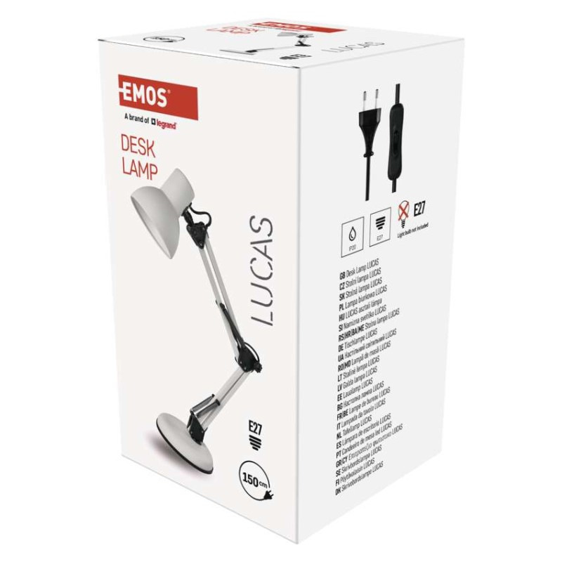 Stolná lampa LUCAS, biela 2