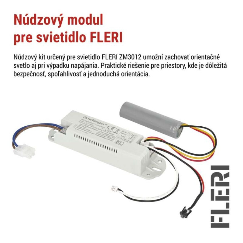 Modul núdzového osvetlenia pre ZM3012 FLERI, 1 W/3 h 1