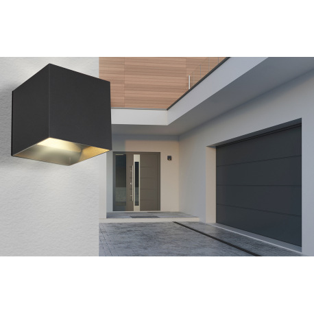 Vonkajšie svietidlo hliník čiernej farby, svieti smerom: hore a dole, IP54, nastaviteľný svetelný ku 5