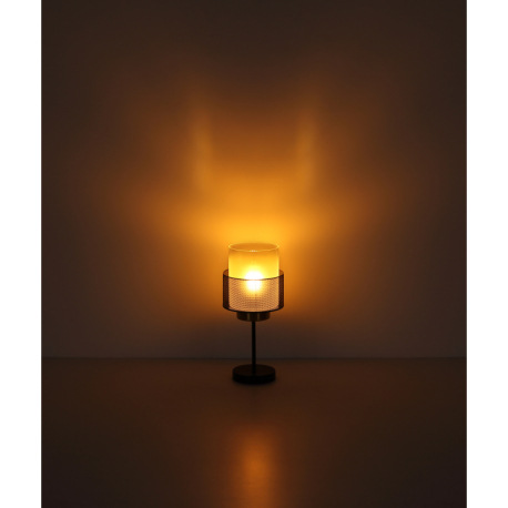 Nástenné svietidlo, kov čierny matný, sklo satinované, priehľadné, kov mosadznej farby, ŠxV: 100x190 16