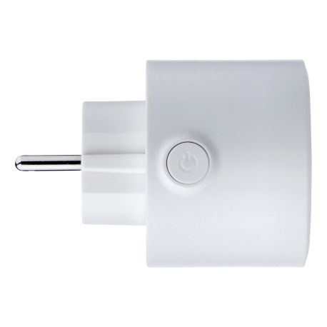 SMART zásuvka/adaptér, plast biely, kompatibilné s Google Assistant a Alexa, vypínač, Ø60 V:65, Typ 10