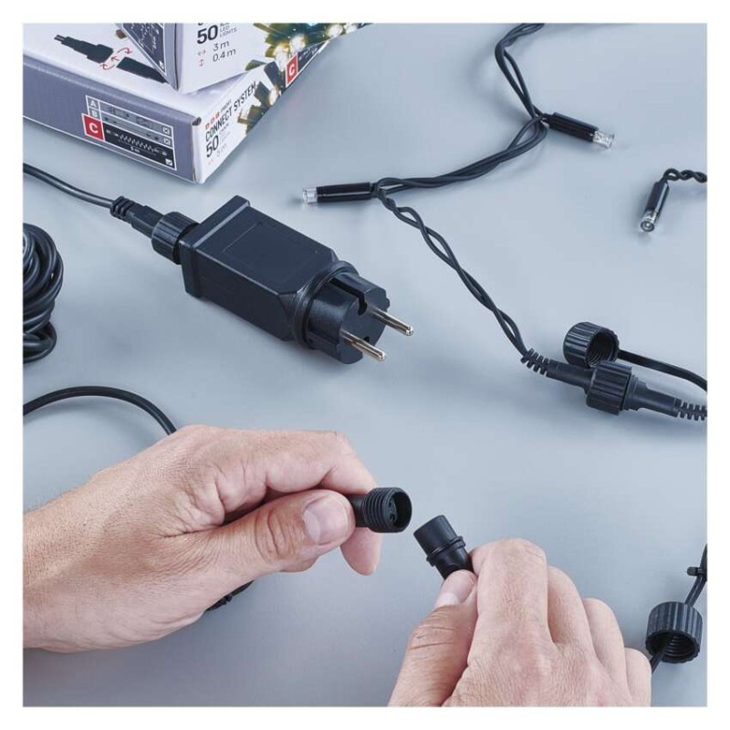 Predlžovací kábel pre spojovacie reťaze Profi čierny, 10 m, vonkajší aj vnútorný 9