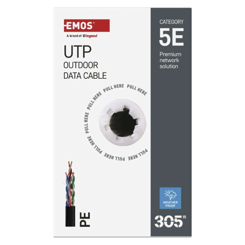 Datový kábel UTP 5E, outdoor, 305m 5