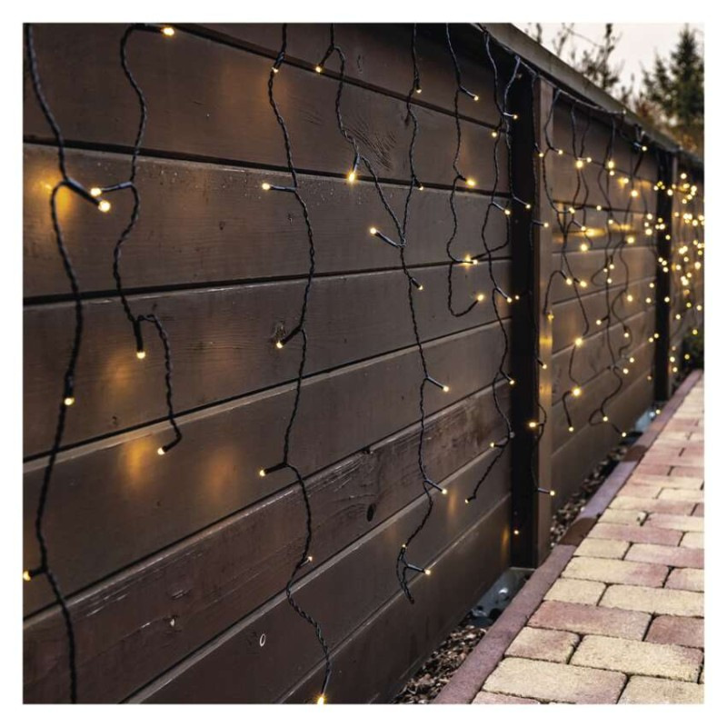 Štartovacia súprava pre spoj. reťaze Klasik – cencúle, 2,5 m, vonkajšia, teplá biela, čas. 4