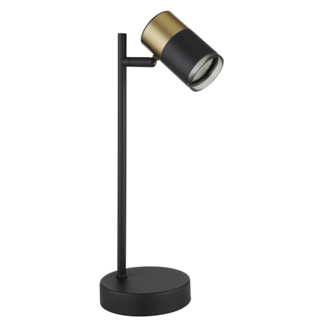 Stolové svietidlo, kov čierny, hliník medený matný, hliník čierny matný, plast dymový, kábel PVC čie 3