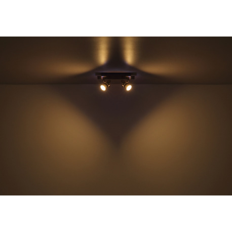 Nástenné svietidlo, kov nikel matný, kov chróm, DxŠxV: 270x80x110mm, vrátane žiarovky 2xGU10 LED 3W 6