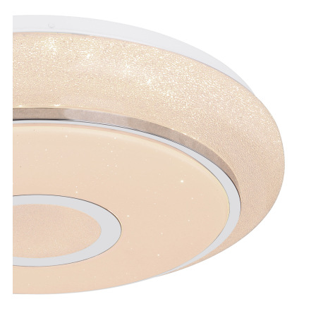 Stropné svietidlo, plast biely chróm, plast satinovaný, krištál akrylový, trblietavý efekt, 200-3100 18