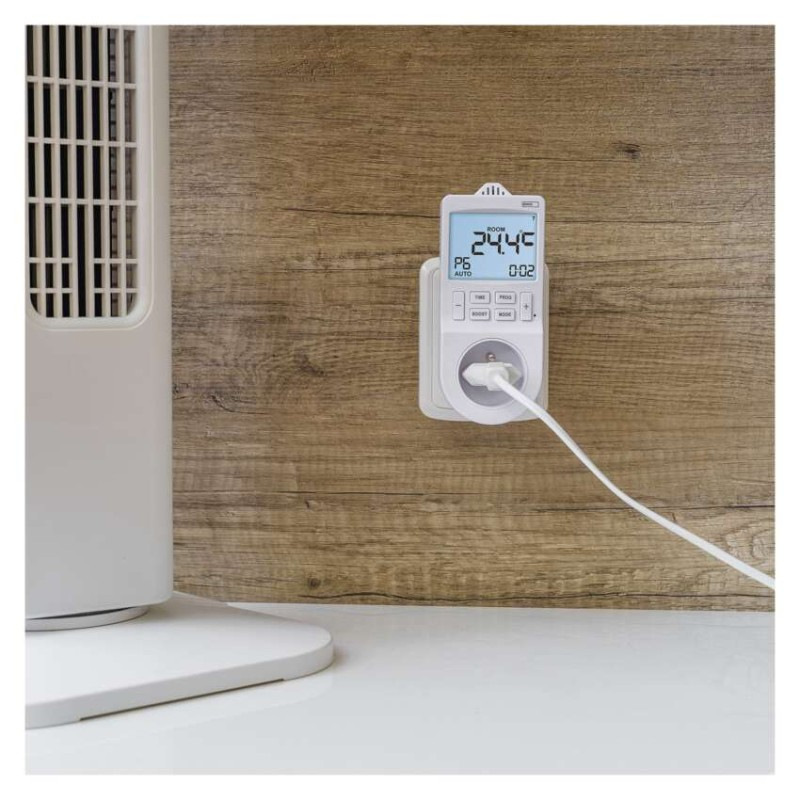 Termostat do zásuvky s funkciou digitálneho časovača 2v1 10