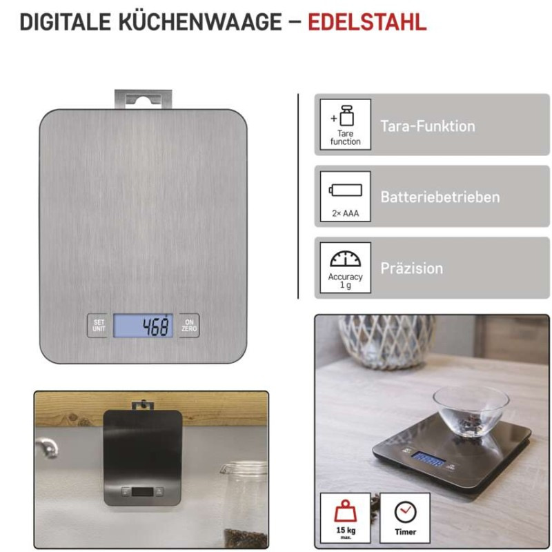 Digitálna kuchynská váha EV023, strieborná 3