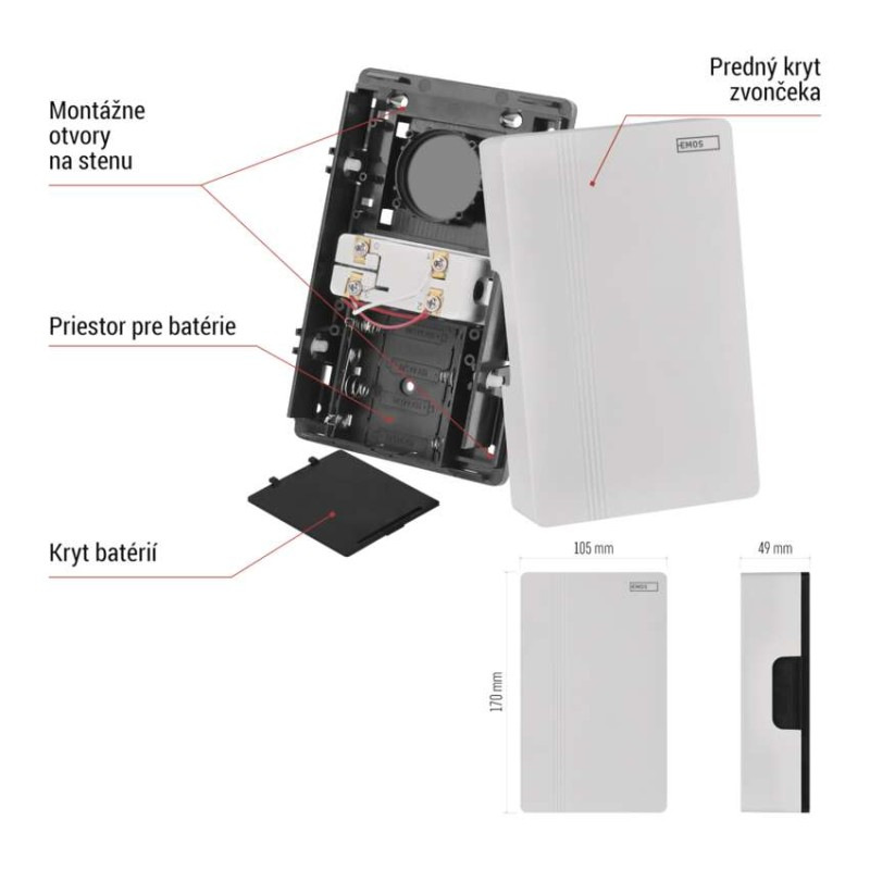 Drôtový zvonček P57102 5