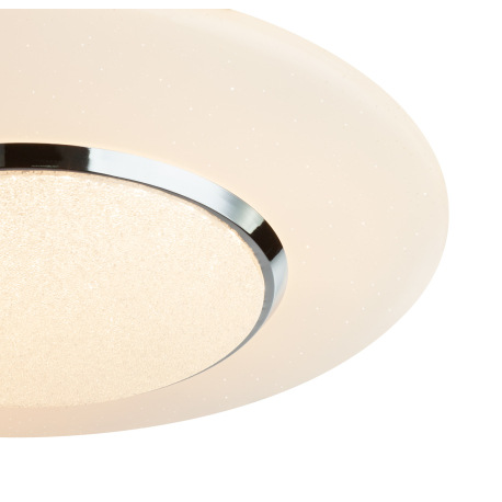 Stropné svietidlo, kov biely, chróm, akryl, plastové krištále, trblietavý efekt, nočné svetlo, stmie 3