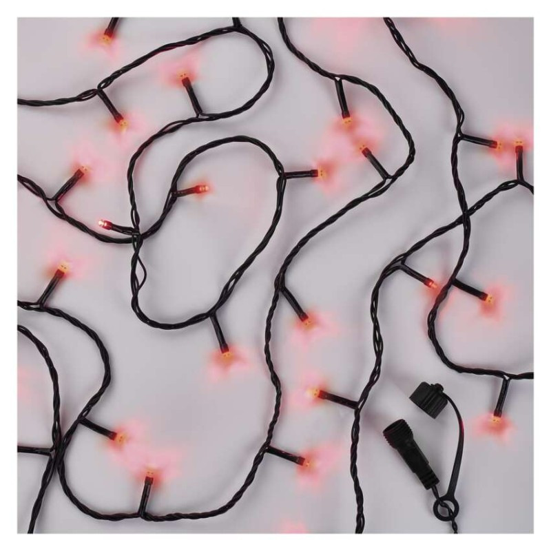 Standard LED spojovacia vianočná reťaz, 10 m, vonkajšia aj vnútorná, červená 8