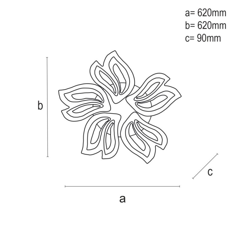 LED stropná lampa + diaľkový ovládač 65W - J3319/W 5