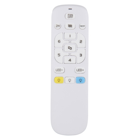 Stropný ventilátor, kov čierny matný, MDF vzhľad dreva tmavý, plast biely/dymový, stmievateľný, niek 14