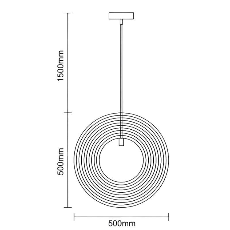 Závesné svietidlo z masívneho dreva E27 / 500 - WRE072 7