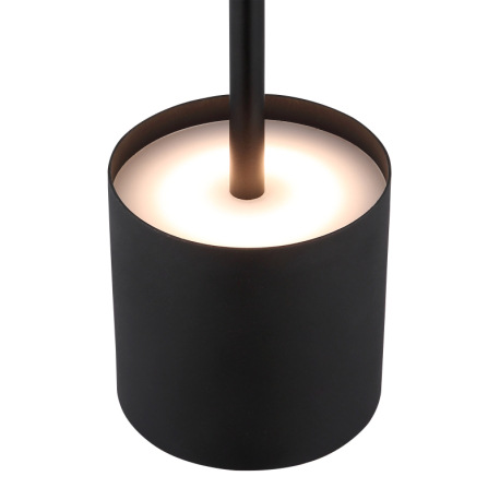 Stolná lampa, plast/kov čierny matný, plast biely, dotykové zapnutie/vypnutie, plynulý dotykový stmi 4