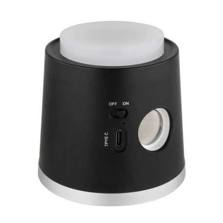 Nabíjateľná stolová lampa, hliník/plast čierny, satin., strieborný, dotykové zapnutie/vypnutie/plynu 3