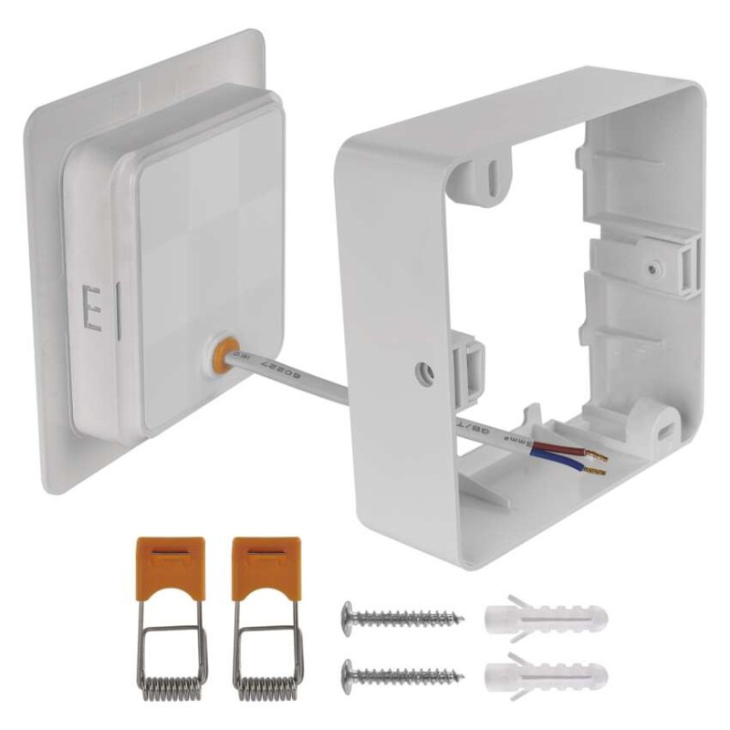 LED svietidlo 2v1 RUBIC, štvorcové, biele, 9W, neutrálna biela 8