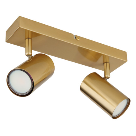 Stropné svietidlo, kov zlatý brúsený, DxŠxV: 260x60x120mm, bez žiaroviek 2x GU10, max. 35W 230V 2