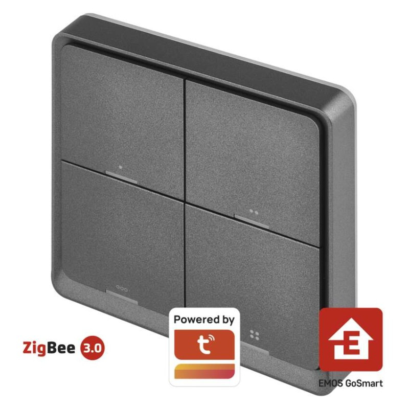 GoSmart Prenosný ovládač scén IP-2004ZB, ZigBee 3.0, 4-tlačidlový 13