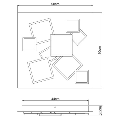 Stropné svietidlo, kov biely, kov čierny, akryl, opál biely, pamäťová funkcia, nočné svetlo, stmieva 10