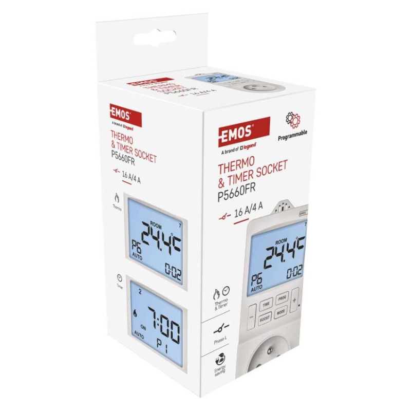 Termostat do zásuvky s funkciou digitálneho časovača 2v1 6