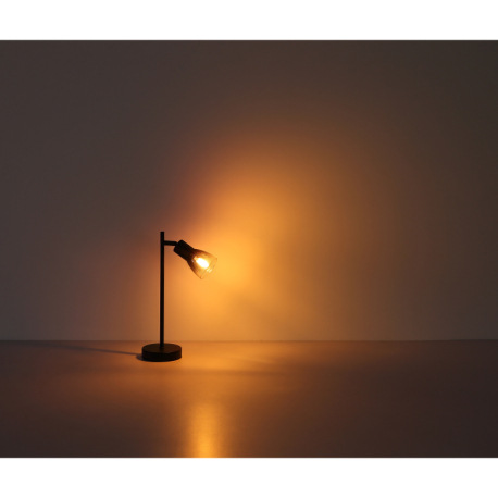 Nástenné svietidlo, kov čierny, sklo dymové, priehľadné, ŠxV: 80x130mm, H: 165mm, bez žiarovky 1xE14 6