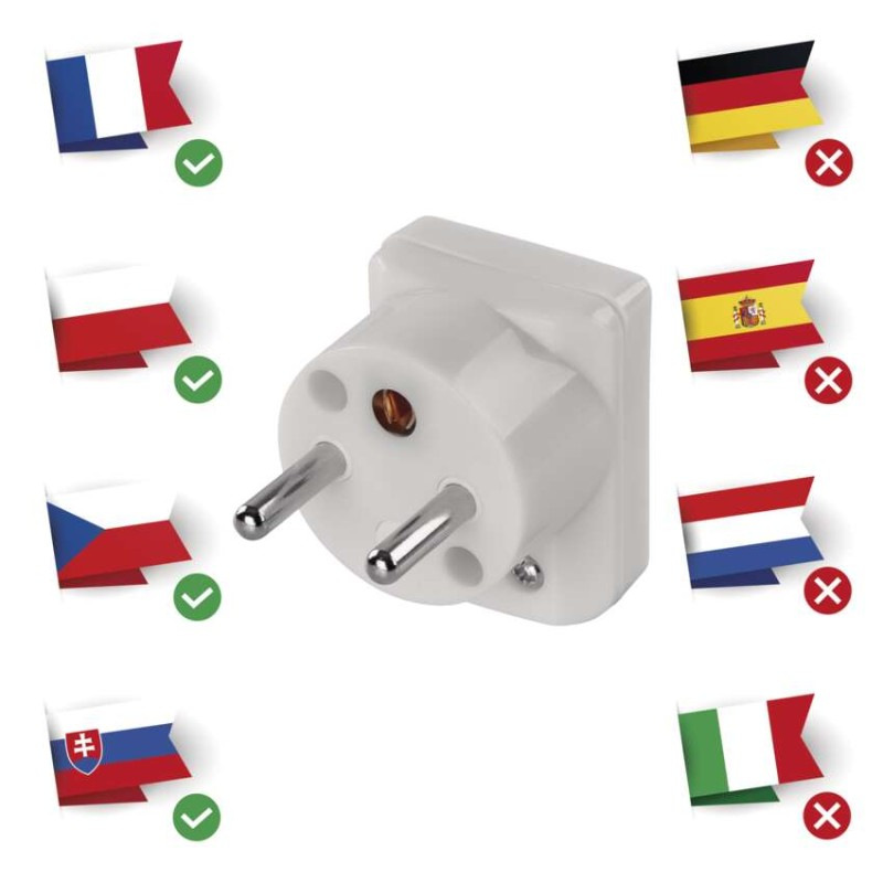 Vidlica uhlová pre predlžovací kábel, biela 1