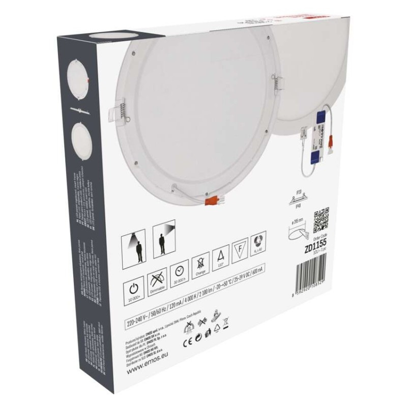 LED vstavané svietidlo NEXXO, kruhové, biely, 25W, neutrálna biela 8