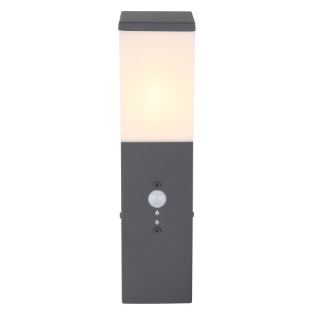 Vonkajšie svietidlo, nerez antracit, plast biely, IP44, ŠxV: 80x330mm, H: 165mm, bez žiarovky 1x E27 3