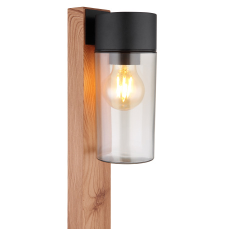 Vonkajšie svetlo nerezová oceľ imitácia dreva, nerezová oceľ čierna matná, sklo dymové, smer svetla: 12