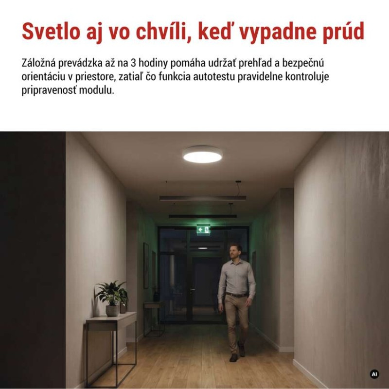 Modul núdzového osvetlenia pre ZM3012 FLERI, 1 W/3 h 2