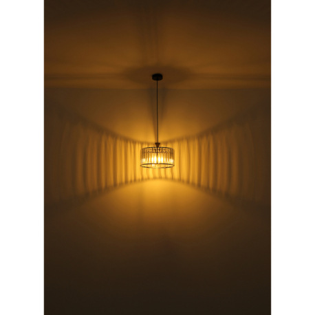 Závesné svietidlo, kov čierny, akrylové krištále číre, kábel PVC čierny, DxŠxV: 860x130x1200mm, bez 17