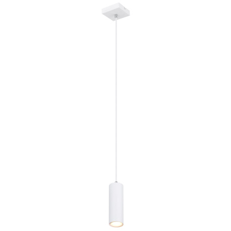 Závesné svietidlo, kov biely, PVC kábel biely, DxŠxV:90x90x1200mm, bez žiarovky 1x GU10, max. 35W 23