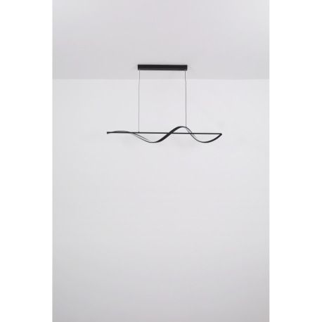 Závesné svietidlo, kov čierny, hliník čierny matný, silikón biely, kábel PVC čierny, možnosť nastave 7