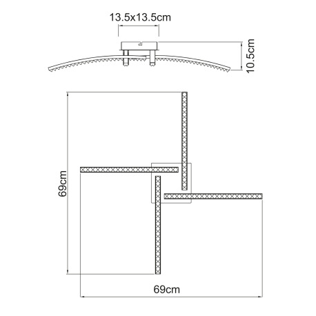 Stropné svietidlo, kov chróm, plast, akrylové krištále priehľadné, nastaviteľné, zmena farby svetla 13