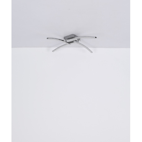 Stropné svietidlo, kov chróm, plast, akrylové krištále priehľadné, nastaviteľné, zmena farby svetla 12