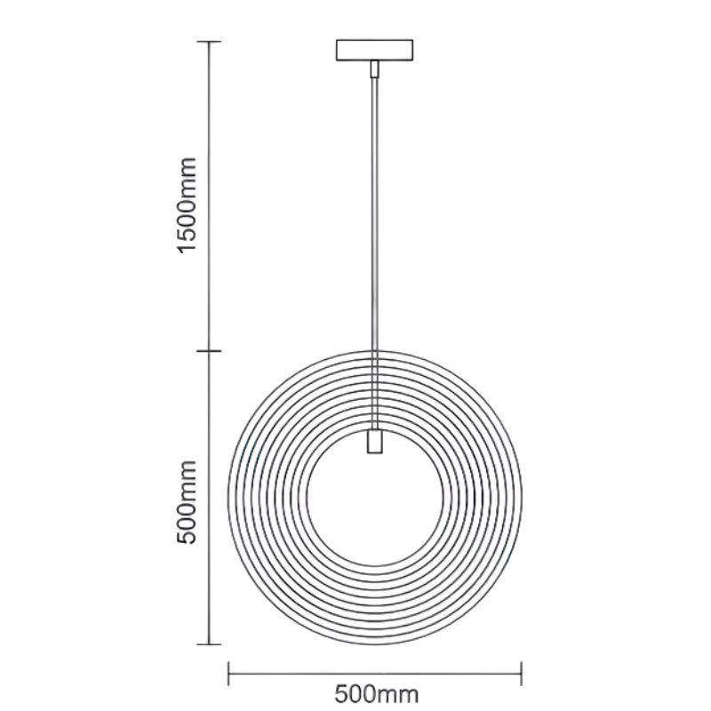 Závesné svietidlo z masívneho dreva E27 / 500 - WRE062 2