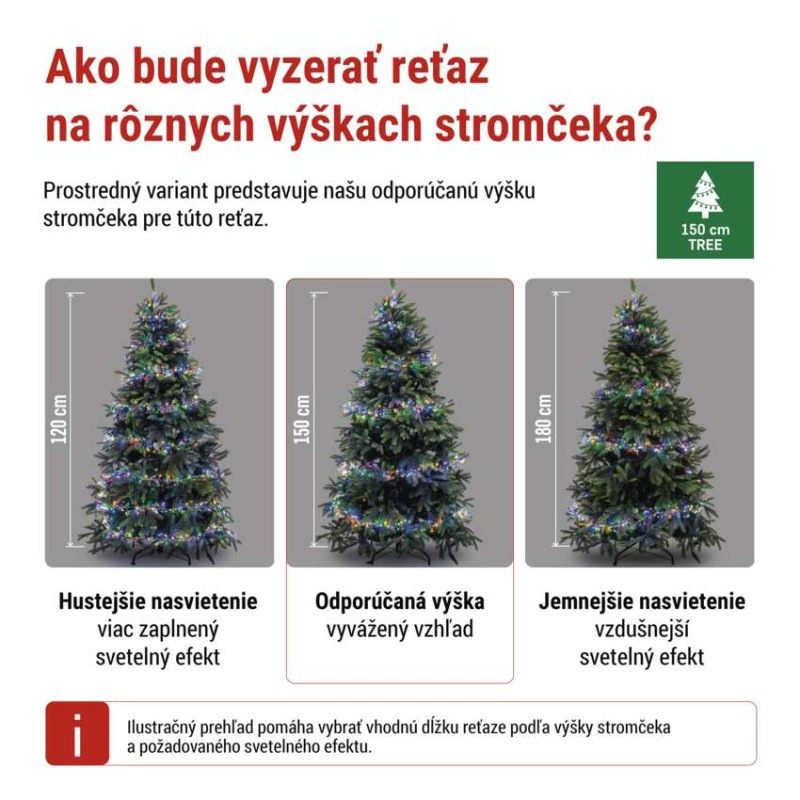 LED nano reťaz na cievke, strieborný, 14,4 m, multicolor, časovač 6