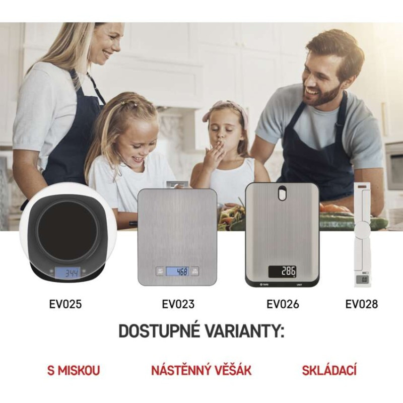 Digitálna kuchynská váha EV023, strieborná 2