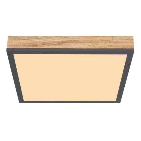 Stropné svietidlo, hliník, grafit, MDF imitácia dreva, akryl biely, rám imitácia dubu, DxŠxV:300x300 13