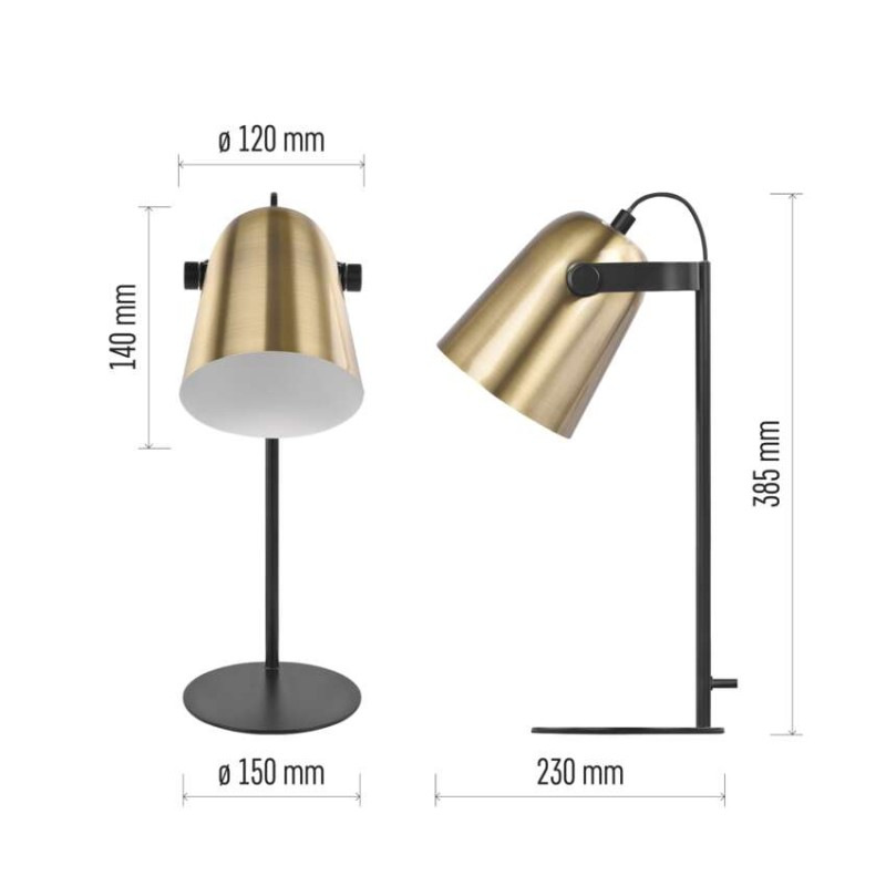 Stolná lampa NINA, zlatá 2