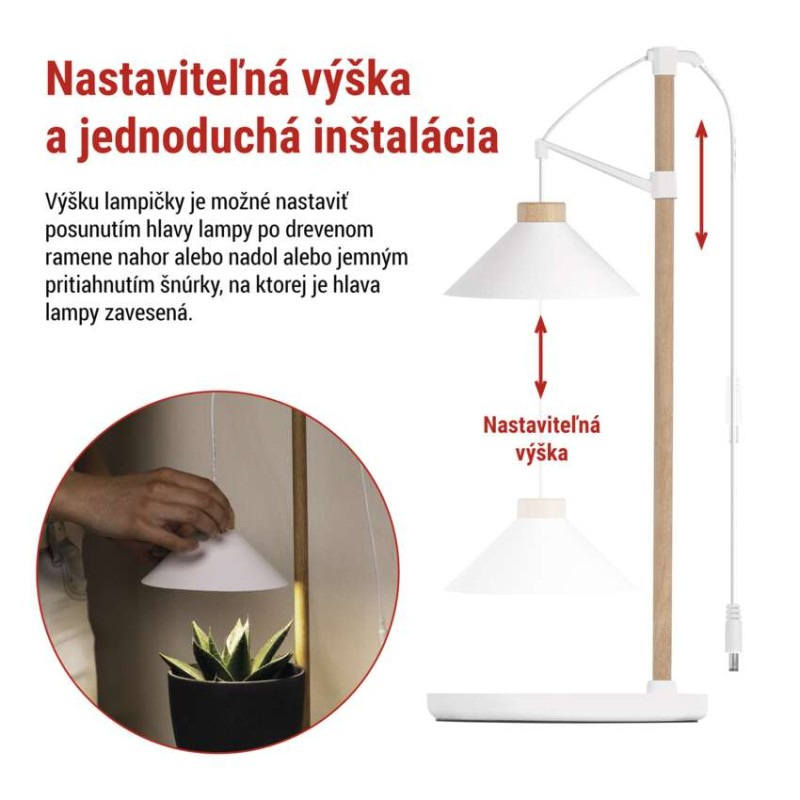 LED GROW pestovateľská lampa 7 W, časovač, biela 6