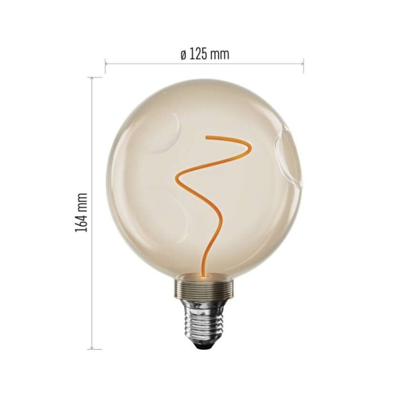 LED žiarovka DECO CG125A / E27 / 4,5 W (24 W) / 240 lm / flame