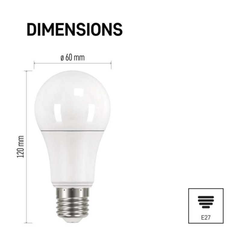 LED žiarovka Classic A60 / E27 / 10,7 W (75 W) / 1 060 lm / teplá biela 2
