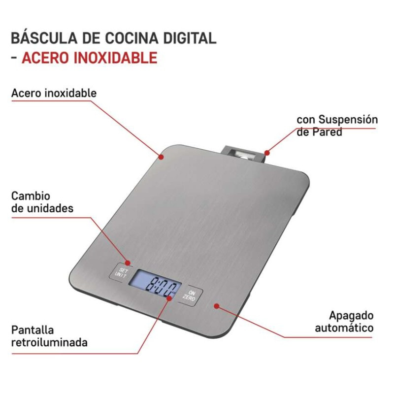 Digitálna kuchynská váha EV023, strieborná 10