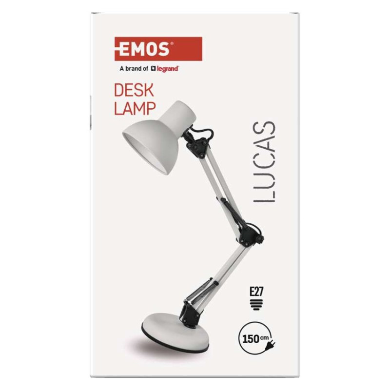 Stolná lampa LUCAS, biela 6