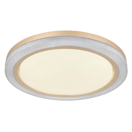 Stropné svietidlo kov biely, zlatá, plast biely, stmievateľné, niekoľko úrovní pomocou nástenného sp