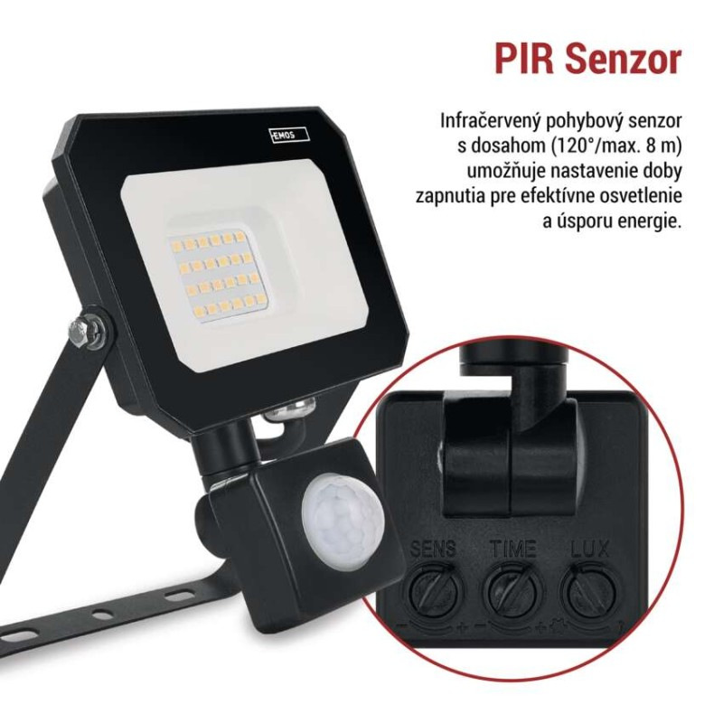 LED reflektor SIMPO s pohybovým čidlom 20 W neutrálna biela 6